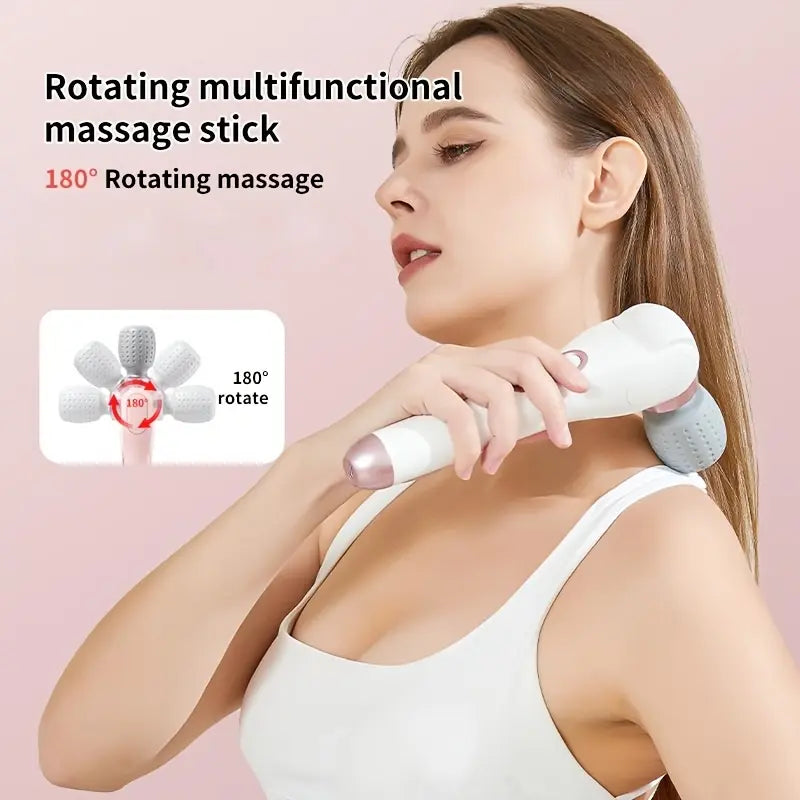 2026 Foldable Vibration Massager – Rechargeable Handheld Massage Wand with 5 Speeds for Neck, Back, Legs & Waist